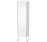 Duravit XSquare armoire haute verticale 50,0x35,6 cm, 1 porte, accrochée à gauche, 4 étagères en verre, XS1314L3636, XS1314L3636, Colorazione: Laccato bianco seta opaco
