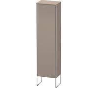 Duravit XSquare armoire haute verticale 50,0x35,6 cm, 1 porte, accrochée à gauche, 4 étagères en verre, XS1314L4343, XS1314L4343, Colorazione: Basalto opaco decoro opaco