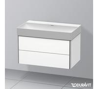 Duravit XSquare lavabo con mobile XSquare, 2 scomparti estraibili, 2353800070+XS416201818, XSquare; DuraSquare [Mobili da Bagno > Mobili con Lavabo Integrato]