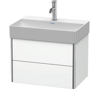 Duravit XSquare Meuble sous-lavabo compact à montage mural 58,4x39,0 cm, 2 tiroirs, pour lavabo DuraSquare 235660, XS416701818, XS416701818, Colorazione: Bianco opaco Decor bianco opaco