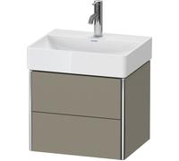 Duravit XSquare meuble sous-lavabo Compact mural 48,4x39,0 cm, 2 tiroirs, pour lavabo DuraSquare 235650, XS430509292, XS430509292, Colorazione: Grigio pietra Vernice opaca Seta opaco