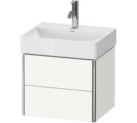 Duravit XSquare meuble sous-lavabo Compact mural 48,4x39,0 cm, 2 tiroirs, pour lavabo DuraSquare 235650, XS430503636, XS430503636, Colorazione: Laccato bianco seta opaco