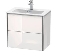 Duravit XSquare Meuble sous-lavabo Compact, suspendu, 2 tiroirs, 610x560x388mm, XS416500707, XS416500707, Colorazione: Grigio cemento Opaco
