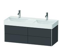 Duravit XSquare meuble sous-lavabo mural 118,4 x 46,0 cm, 4 tiroirs, pour lavabo DuraSquare 235312, XS416404949, XS416404949, Colorazione: Grafite opaco Decor