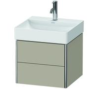 Duravit XSquare meuble sous-lavabo mural 48,4x46,0 cm, 2 tiroirs, pour lavabo DuraSquare 235350, XS416006060, XS416006060, Colorazione: Taupe seta opaco laccato opaco
