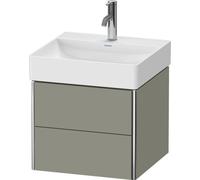 Duravit XSquare meuble sous-lavabo mural 48,4x46,0 cm, 2 tiroirs, pour lavabo DuraSquare 235350, XS416009292, XS416009292, Colorazione: Grigio pietra Vernice opaca Seta opaco