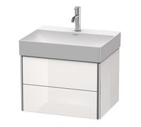 Duravit XSquare Meuble sous-lavabo mural 58,4x46,0 cm, 2 tiroirs, pour lavabo DuraSquare 235360, XS416108585, XS416108585, Colorazione: Laccato lucido bianco