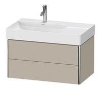 Duravit XSquare meuble sous-lavabo mural 78,4x46,0 cm, 2 tiroirs, pour lavabo DuraSquare 234880 lavabo gauche, XS416806060, XS416806060, Colorazione: Taupe seta opaco laccato opaco