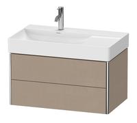 Duravit XSquare meuble sous-lavabo mural 78,4x46,0 cm, 2 tiroirs, pour lavabo DuraSquare 234880 lavabo gauche, XS416807575, XS416807575, Colorazione: lino