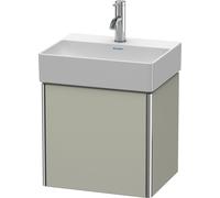 Duravit XSquare Meuble sous-lavabo suspendu, 1 porte butée à droite, 434x397x340mm, XS4060R6060, XS4060R6060, Colorazione: Taupe seta opaco laccato opaco