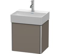Duravit XSquare Meuble sous-lavabo suspendu, 1 porte butée à droite, 434x397x340mm, XS4060R9090, XS4060R9090, Colorazione: Flanella Grigio seta opaco laccato opaco