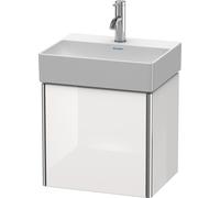 Duravit XSquare Meuble sous-lavabo suspendu, 1 porte butée gauche, 434x397x340mm, XS4060L8585, XS4060L8585, Colorazione: Laccato lucido bianco