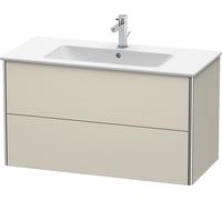 Duravit XSquare Meuble sous-lavabo suspendu, 2 tiroirs, 1010x560x478mm, XS417309191, XS417309191, Colorazione: Taupe Opaco