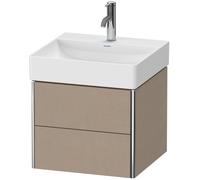 Duravit XSquare Meuble sous-lavabo suspendu, 2 tiroirs, 484x397x460mm, XS416007575, XS416007575, Colorazione: lino