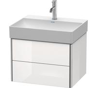 Duravit XSquare Meuble sous-lavabo suspendu, 2 tiroirs, 584x397x460mm, XS416101818, XS416101818, Colorazione: Bianco opaco Decor bianco opaco