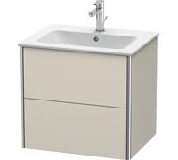 Duravit XSquare Meuble sous-lavabo suspendu, 2 tiroirs, 610x560x478mm, XS417109191, XS417109191, Colorazione: Taupe Opaco