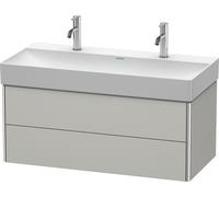 Duravit XSquare Meuble sous-lavabo suspendu, 2 tiroirs, 984x397x460mm, XS416300707, XS416300707, Colorazione: Grigio cemento Opaco