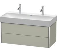 Duravit XSquare Meuble sous-lavabo suspendu, 2 tiroirs, 984x397x460mm, XS416306060, XS416306060, Colorazione: Taupe seta opaco laccato opaco