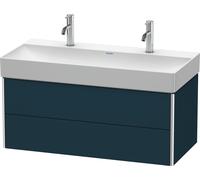 Duravit XSquare Meuble sous-lavabo suspendu, 2 tiroirs, 984x397x460mm, XS416309898, XS416309898, Colorazione: Laccato opaco seta blu notte