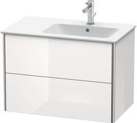 Duravit XSquare Meuble sous-lavabo suspendu, 2 tiroirs, vasque à droite, 810x560x478mm, XS417700707, XS417700707, Colorazione: Grigio cemento Opaco