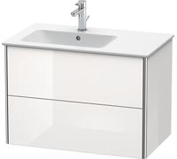 Duravit XSquare Meuble sous-lavabo suspendu, 2 tiroirs, vasque à gauche, 810x560x478mm, XS417600707, XS417600707, Colorazione: Grigio cemento Opaco