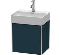 Duravit XSquare Meuble sous-lavabo suspendu 43,4 x 34,0 cm, 1 charnière de porte à gauche, pour lavabo DuraSquare 073245, XS4060L9898, XS4060L9898, Colorazione: Laccato opaco seta blu notte