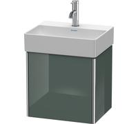 Duravit XSquare Meuble sous-lavabo suspendu 43,4 x 34,0 cm, 1 charnière de porte à gauche, pour lavabo DuraSquare 073245, XS4060L3838, XS4060L3838, Colorazione: Laccato lucido Grigio Dolomiti Grey