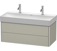 Duravit XSquare Meuble sous-lavabo suspendu 98,4 46,0 cm, 2 tiroirs, pour lavabo DuraSquare 235310, XS416306060, XS416306060, Colorazione: Taupe seta opaco laccato opaco