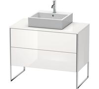 Duravit XSquare Meuble sous-vasque sur console au sol, 2 tiroirs, 1000x778x548mm, XS492108585, XS492108585, Colorazione: Laccato lucido bianco