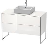Duravit XSquare Meuble sous-vasque sur console au sol, 2 tiroirs, 1200x778x548mm, XS492203939, XS492203939, Colorazione: Nordic White laccato opaco seta bianco nordico