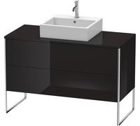 Duravit XSquare Meuble sous-vasque sur console au sol, 2 tiroirs, 1200x778x548mm, XS492204040, XS492204040, Colorazione: Laccato nero lucido