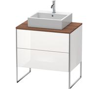 Duravit XSquare Meuble sous-vasque sur console au sol, 2 tiroirs, 800x778x548mm, XS492008585, XS492008585, Colorazione: Laccato lucido bianco