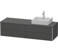 Mobile da toilette Duravit XSquare sospeso 160,0 x 54,8 cm, 4 cassetti, Colorazione: Grafite opaco Decor
