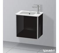 Duravit XSquare Meuble sous-lavabo suspendu, 1 porte butée à droite, 410x400x289mm, XS4170R4040, XS4170R4040, Colorazione: Laccato nero lucido