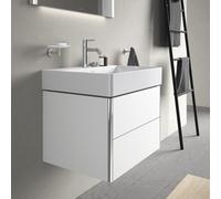 Duravit XSquare Vanity unit parete sospesa 58,4x46,0 cm, 2 cassetti, per lavabo DuraSquare 235360, Colorazione: Bianco opaco Decor bianco opaco