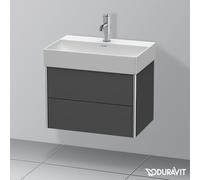 Duravit XSquare Meuble sous-lavabo Compact, suspendu, 2 tiroirs, 584x397x390mm, XS416704949, XS416704949, Colorazione: Grafite opaco Decor