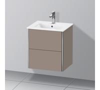 Duravit XSquare Meuble sous-lavabo Compact, suspendu, 2 tiroirs, 510x560x418mm, XS430604343, XS430604343, Colorazione: Basalto opaco decoro opaco