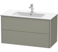 Duravit XSquare Vanity, meuble sous-lavabo mural 101,0 x 47,8 cm, 2 tiroirs, pour lavabo ME by Starck 233610, XS417309292, XS417309292, Colorazione: Grigio pietra Vernice opaca Seta opaco