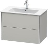 Duravit XSquare Vanity, meuble sous-lavabo mural 81,0 x 47,8 cm, 2 tiroirs, pour lavabo ME by Starck 233683, XS417200707, XS417200707, Colorazione: Grigio cemento Opaco