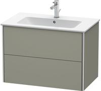 Duravit XSquare Vanity, meuble sous-lavabo mural 81,0 x 47,8 cm, 2 tiroirs, pour lavabo ME by Starck 233683, XS417209292, XS417209292, Colorazione: Grigio pietra Vernice opaca Seta opaco