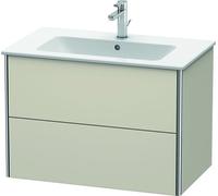 Duravit XSquare Vanity, meuble sous-lavabo mural 81,0 x 47,8 cm, 2 tiroirs, pour lavabo ME by Starck 233683, XS417209191, XS417209191, Colorazione: Taupe Opaco