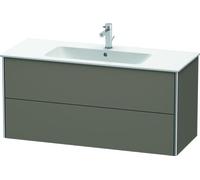 Duravit XSquare Vanity unit à suspension murale 121,0 x 47,8 cm, 2 tiroirs, pour lavabo ME by Starck 233612, XS417409090, XS417409090, Colorazione: Flanella Grigio seta opaco laccato opaco