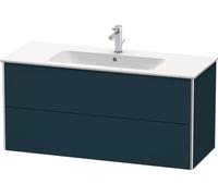 Duravit XSquare Vanity unit à suspension murale 121,0 x 47,8 cm, 2 tiroirs, pour lavabo ME by Starck 233612, XS417409898, XS417409898, Colorazione: Laccato opaco seta blu notte