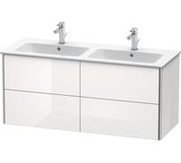 Duravit XSquare Vanity unit à suspension murale 128,0 x 47,8 cm, 4 tiroirs, pour lavabo ME by Starck 233613, XS417502222, XS417502222, Colorazione: Decoro bianco lucido