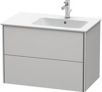 Duravit XSquare Vanity unit à suspension murale 81,0 x 47,8 cm, 2 tiroirs, pour lavabo ME by Starck 234683, cuve à droite, XS417703939, XS417703939, Colorazione: Nordic White laccato opaco seta bianco