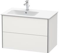 Duravit XSquare Vanity unit à suspension murale 81,0 x 47,8 cm, 2 tiroirs, pour lavabo ME by Starck 234583, cuvette à gauche, XS417603939, XS417603939, Colorazione: Nordic White laccato opaco seta bia