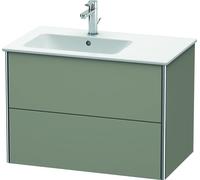 Duravit XSquare Vanity unit à suspension murale 81,0 x 47,8 cm, 2 tiroirs, pour lavabo ME by Starck 234583, cuvette à gauche, XS417609292, XS417609292, Colorazione: Grigio pietra Vernice opaca Seta op