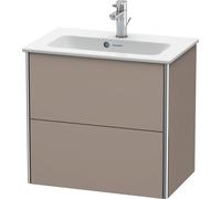 Duravit XSquare Vanity unit Compact mural 61,0x38,8 cm, 2 tiroirs, pour lavabo ME by Starck 234263, XS416504343, XS416504343, Colorazione: Basalto opaco decoro opaco