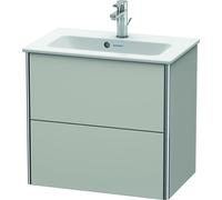 Duravit XSquare Vanity unit Compact mural 61,0x38,8 cm, 2 tiroirs, pour lavabo ME by Starck 234263, XS416500707, XS416500707, Colorazione: Grigio cemento Opaco