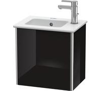 Duravit XSquare Vanity unit mural 41,0 x 28,9 cm, 1 porte, suspendue à gauche, pour lavabo ME by Starck 072343, XS4170L4040, XS4170L4040, Colorazione: Laccato nero lucido